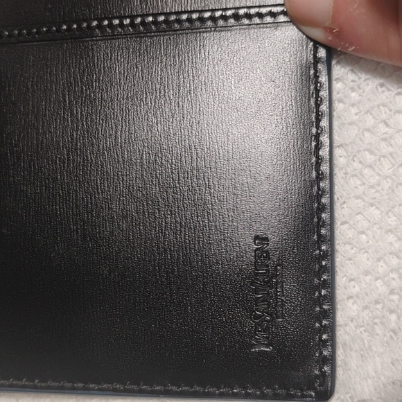 YSL Croc Embossed Teal Leather Large Cardholder/Wallet - Picture 4 of 9